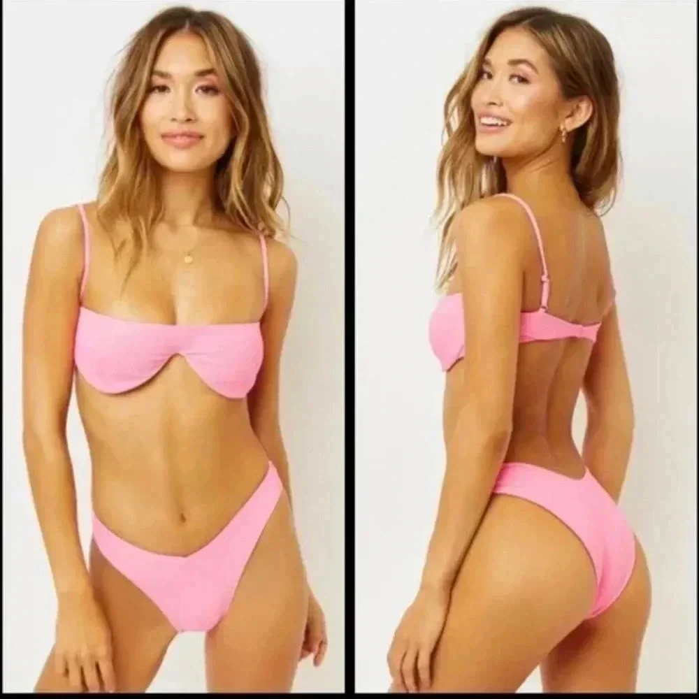 FRANKIE'S Ribbed Bikini (Tolly Underwire Top + Jenna High Waist Bottoms) - Picture 9 of 10